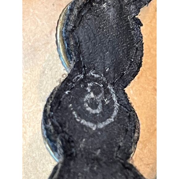 Minnetonka Women's Size 8 Blue/Black Faux Turquoise T-Post Wedge Sandals Comfort - Picture 3 of 10